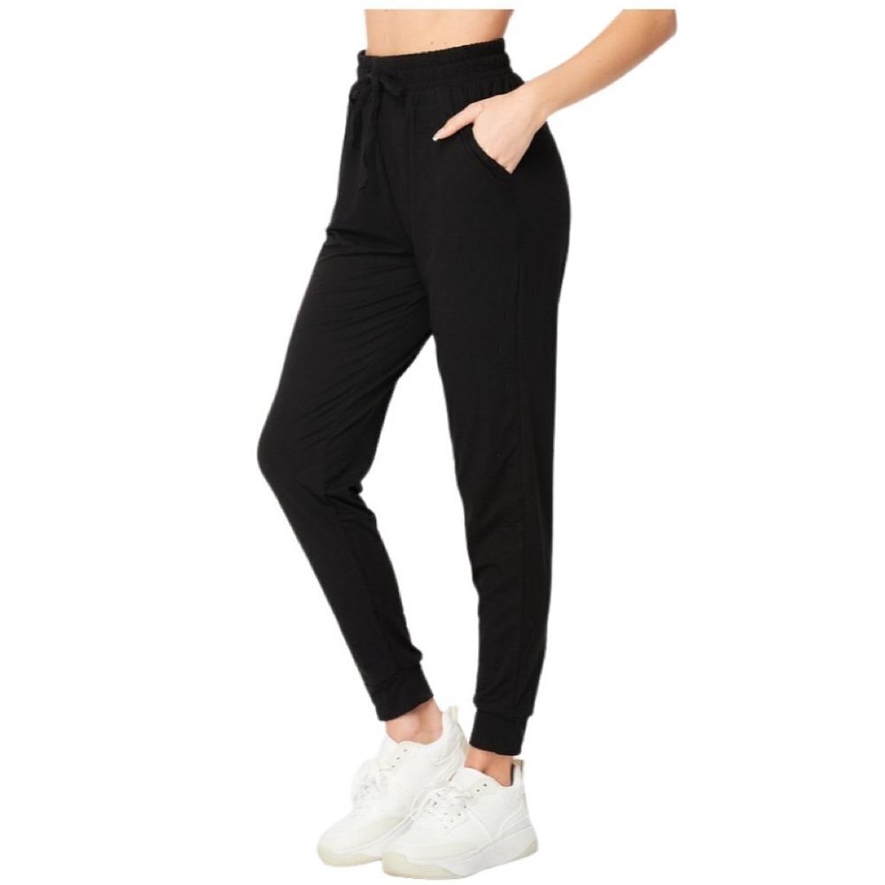 ❤️‍🔥Sporty Joggers Pocket Stretch Ankle Lounge Pants Black 2022